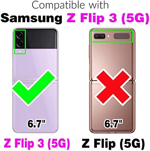 Asuwish Telefon tok Samsung Galaxy Z Flip 3 5G 2021 Borító Vékony Slim Ütésálló, Kemény PC Shell Masszív Védő Szénszálas