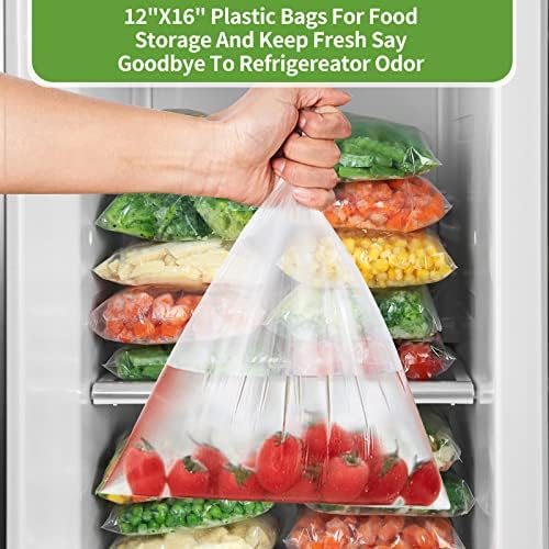 NefLaca 12 x 16 Műanyag Előállításához Táskák, egy Tekercs, Élelmiszer tároló zsák, műanyag zacskók, élelmiszer -, Zöldség,
