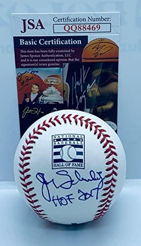 John Schuerholz Bátrabbak Uralkodók aláírt HOF Logó Baseball Labda W/Felirat SZÖVETSÉG - Dedikált Baseball