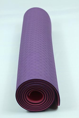 Dharmat TPE YOGA MAT - eco riendly jóga szőnyeg kettős layerd 6 mm 72 X 24, csúszásmentes, könnyű, könnyen hordozható,