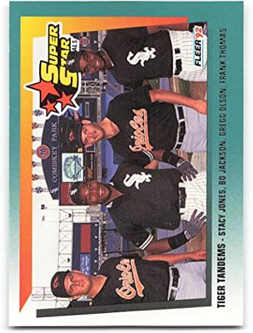 1992 Fleer 701 Stacy Jones/Bo Jackson/Gregg Olson/Frank Thomas (Tigris Tandem)