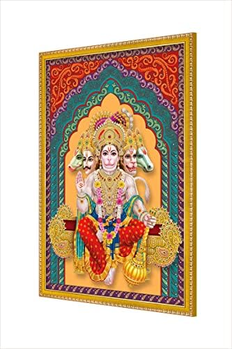 999Store Panchmukhi Hanuman Nyomtatás a Keret – Poszter Nyomtatás, a Templom Dekoráció Keretes Nyomtatás Mandir Dekoráció