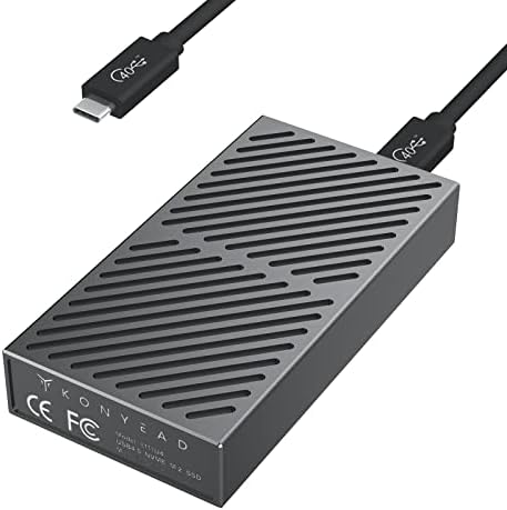 KONYEAD 40Gbps NVMe Burkolat, Kompatibilis M1 Pro/Max/M2 Mac Támogatás 8TB M. 2 SSD-t,Thunderbolt-Kompatibilis 4/3 USB4.0/USB3.2/3.1/3.0/USB-C