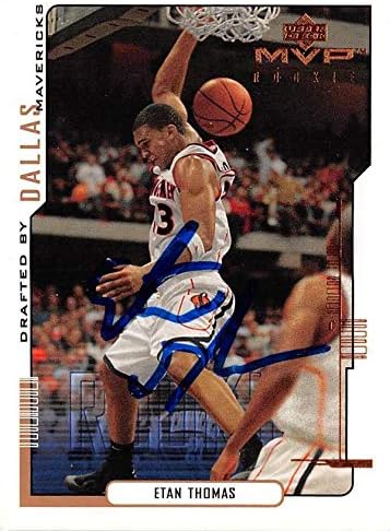 Etan Thomas dedikált kosárlabda kártya (Syracuse Univerity Narancs NCAA Főiskola által készített Dallas Mavericks JC) 2000