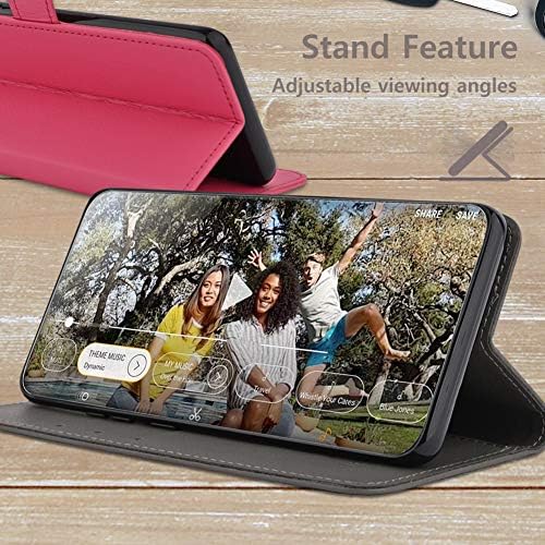Qoosan Galaxy S9 Plusz Tárca Esetben a Nők, Férfiak, Összecsukható PU Bőr Flip Telefon Esetében a Kártya Birtokosa, Szürke