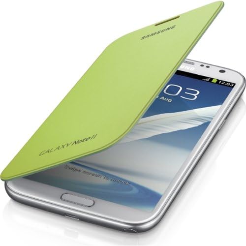 SAMSUNG Mobil EFC-1J9FLEGSTA Galaxy Note II FLIP Képernyő Védelmét az ESETBEN Lime Zöld