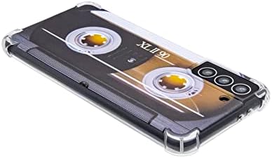FAteamll Esetben a Galaxy S21 Plusz,Megerősített Sarkok TPU Puha Lökhárító Retro Kazetta Esetben Kompatibilis a Samsung Galaxy