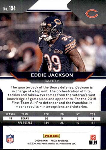 Futball NFL-2020 Panini Prizm 194 Eddie Jackson NM Közelében Menta Medvék