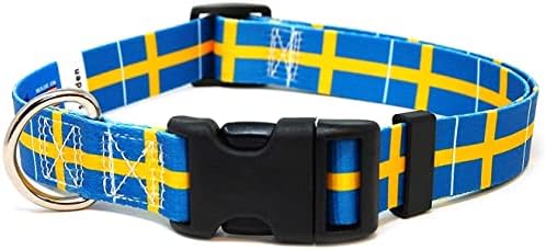 Svédország Nyakörv | Svéd Zászló | gyorskioldó Csattal | Made in NJ, USA | Extra Kis Kutyák