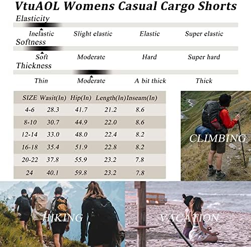 VtuAOL Cargo Nadrág Női Alkalmi Nyugodt, Kényelmes Túrázás Nadrág, Több Zsebbel