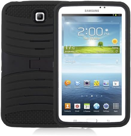 [Orrszarvú] Fekete, nagy teherbírású masszív hatást Hibrid Esetében Építeni A Kitámasztó védőtok Samsung Galaxy Tab Tabletta