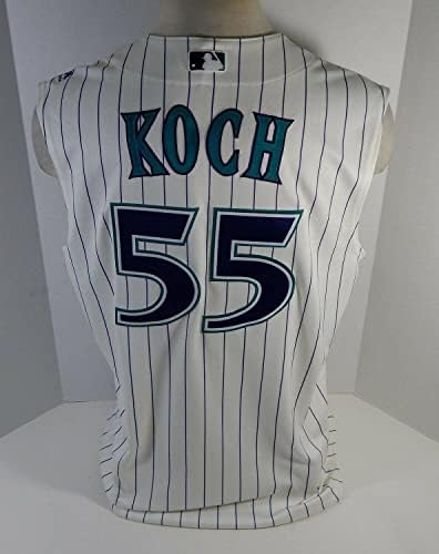 2019 Arizona Diamondbacks Matt Koch 55 Játék Kiadott Pos Használt Fehér Jersey 01 TBT - Játék Használt MLB Mezek