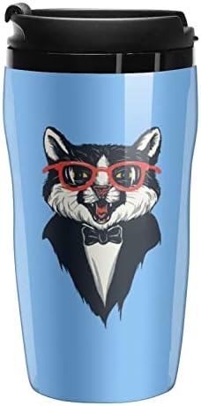 Macska Napszemüveg Hőszigetelt Bögre Víz Üveg Kávét Dobon Utazási Bögre Fedő 250ml