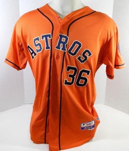 2013-19 Houston Astros 36 Játékban Használt Narancssárga Mez Név Lemez Eltávolítása 46 DP23879 - Játék Használt MLB Mezek