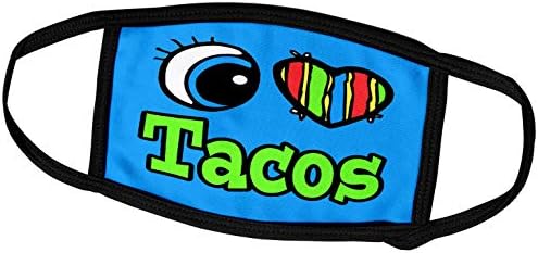 3dRose Fényes Szem, Szív, Szeretem Taco - Arcát Takaró (fc_106606_2)