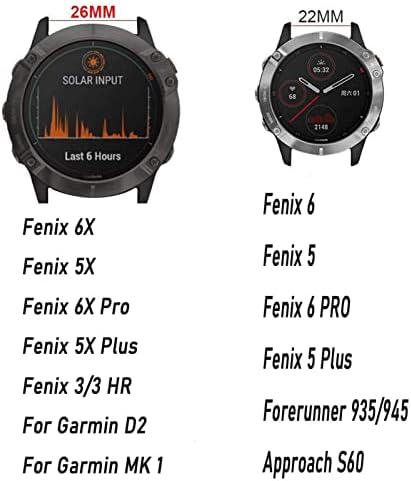 SDUTIO 20 26mm Sport Watchband a Garmin Fenix 6X 6 Pro 5X 5 + 3 HR-es elődje 935 945 Easy Fit gyorskioldó wirst Pántok