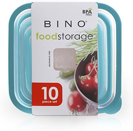 BINO 10 darab Szögletes Műanyag Élelmiszer Tárolására Meghatározott, Aqua