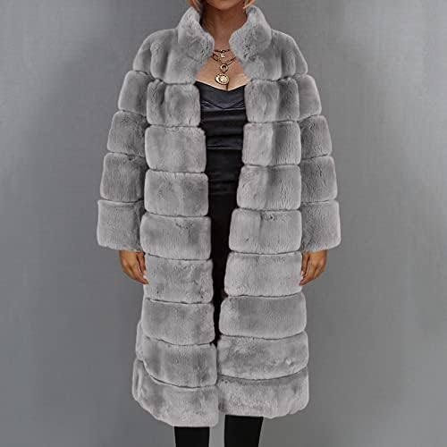 Kabát Női Meleg Téli Mesterséges Gyapjút Hosszú Ujjú Rövid Ál FauxLong Meleg Kabát, Női Felsőruházat Szőrös