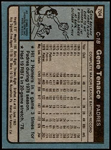 1980 Topps 704 Gén Tenace San Diego Padres (Baseball Kártya) EX Padres