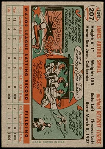 1956 Topps 207 Jim Kis Detroit Tigers (Baseball Kártya) Dean Kártyák 5 - EX Tigrisek