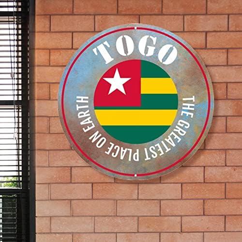 A Legjobb Hely a világon Fém Tábla Togo Zászló Üdvözlő Táblát, A Verandán Wall Art Vintage Fém Koszorú Alá Rusztikus Fali