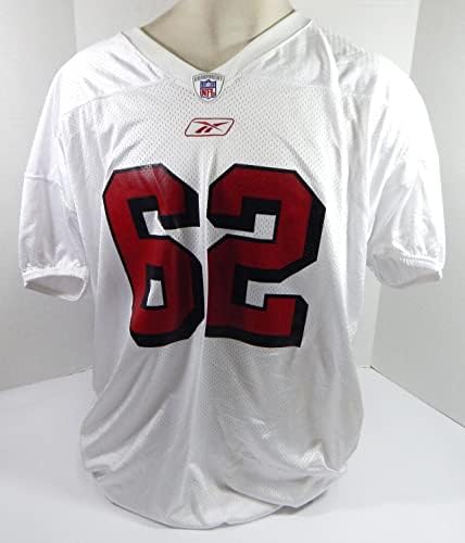 2002-ben a San Francisco 49ers Jeremy Newberry 62 Játék Kiadott Fehér Pra Jersey 3 0 - Aláíratlan NFL Játék Használt Mezek