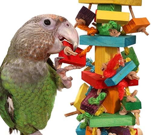 Trópusi Stack Papagáj Játék - Válasszon Méret (Közepes, Trópusi)