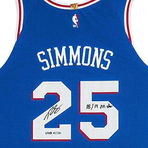 Ben Simmons Dedikált Mez Kék Feliratos 18/19 All-Star /125 76ers uda vagy