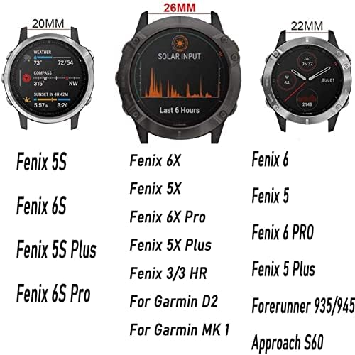 IRFKR 26 22 20 MM Watchband Szíj, a Garmin Fenix 7x ，Fenix 7，Fenix 7s Intelligens Karóra gyorskioldó Szilikon Easyfit Csuklópántot