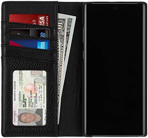 Case-Mate - Samsung Galaxy Note 10+ Ügy - Pénztárca Folio - 6.8 - Fekete Bőr