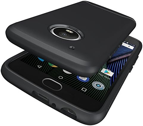 TUDIA Merge Célja a Motorola Moto G5 Plusz Esetben Dual Layer Protection (Matt Fekete)