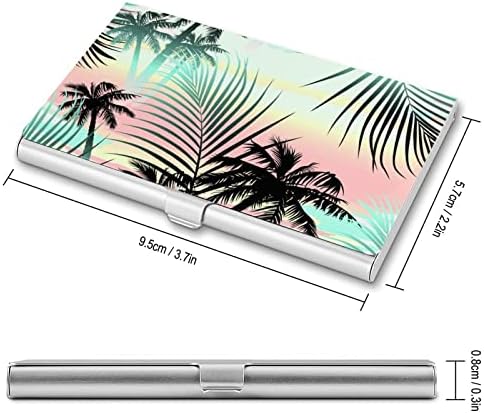 Trópusi Nyár Palm Üzleti Kártya tulajdonosa a Kártya Tárca Fém Kártya Esetében a Nők a Férfiak 3.7* 2.2 Hüvelyk