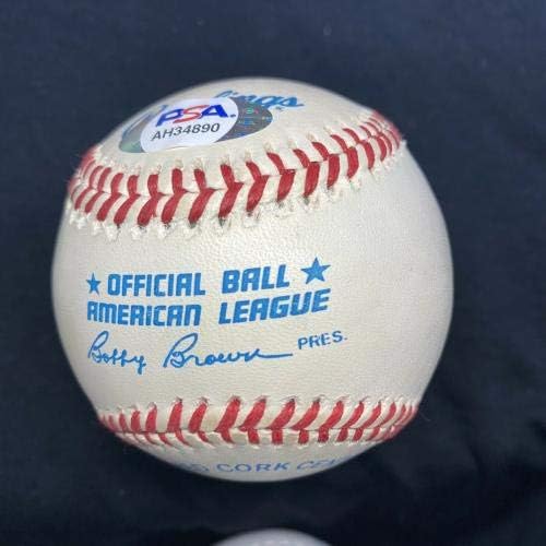 Yogi Berra HOF 72 358 HR Aláírt Baseball PSA - Dedikált Baseball