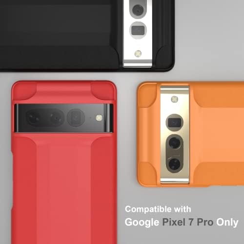 AUGEX Célja a Google Pixel 7 Pro Esetben, Piros Ütésálló Telefon Esetében Készült Műbőr & Polikarbonát, Slim Fit Fedezni