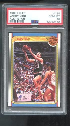 1988-89 Fleer 124 Larry Bird All-Star PSA 10 Osztályozott Kosárlabda Kártya NBA 1989 - Aláíratlan Kosárlabda Kártyák