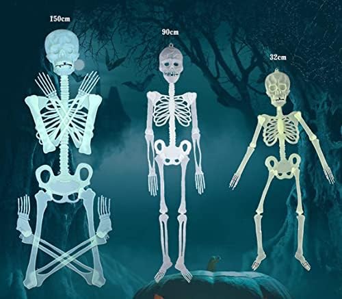 NARFIRE Halloween Koponya Keret Dekoráció, Világító Csontváz Keret Bár KTV Horror Jelenet Dekoráció
