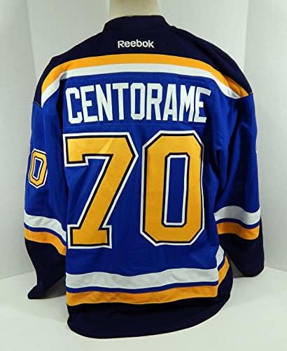 2014-15-ös St. Louis Blues Santino Centorame 70 Játék Kiadott Kék Mez DP12064 - Játék Használt NHL-Mezek