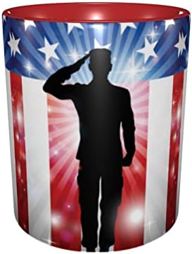 Köszönöm Katona Tisztelgett, Amerikai Zászló Bögrék 11 OZ Kerámia Bögre, Irodai, illetve Otthoni Víz, Tea, Bögre, Csésze,