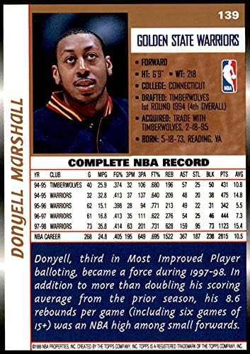 1998 Topps 139 Donyell Marshall-Golden State Warriors (Kosárlabda Kártya) NM/MT Harcosok a connecticuti egyetemre