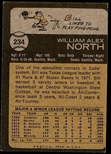1973 Topps 234 Bill Észak-Oakland Athletics (Baseball Kártya) VG/EX Atlétika