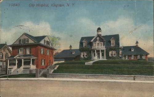 Városi Kórház Kingston, New York, NY Eredeti Antik Képeslap, 1914