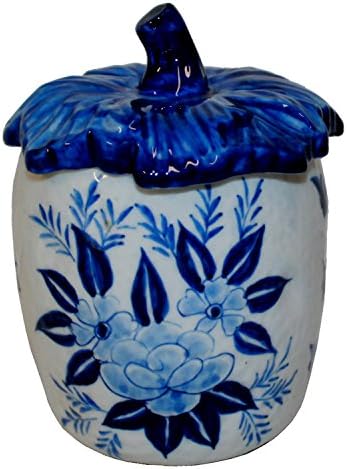Kék-Fehér Virágos Jar