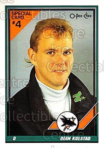 (CI) Dean Kolstad Jégkorong Kártya 1991-92 O-Pee-Chee San Jose Sharks Lapkák 4 Dean Kolstad
