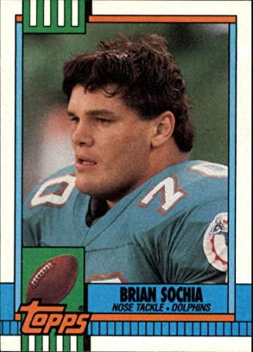 1990 Topps 329 Brian Sochia Delfinek NFL Labdarúgó-Kártya NM-MT