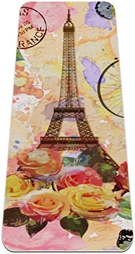 Siebzeh Eiffel-Torony Vintage Prémium Vastag Jóga Szőnyeg Környezetbarát Gumi Health&Fitness Csúszásmentes Alátét Minden