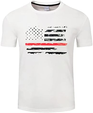 RUIRUILICO Férfi Hazafias Pólók Amerikai Zászló Tshirt Nyári Alkalmi, Rövid Ujjú O Nyak Klasszikus Grafikai Nyomatok Maximum