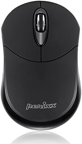 Perixx PERIMICE-802B Vezeték nélküli Bluetooth Egér - Hordozható kivitel Windows, iOS, Android Tablet - Fekete, Gumi, Fekete